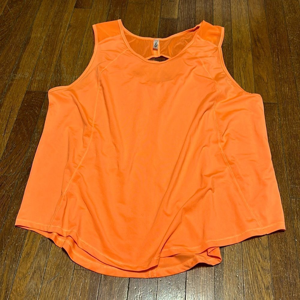 MTA Sport Womens Cut Out Tank, Bright, Sz XL